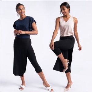 Betabrand Sassiest Crop Pants with Skirt